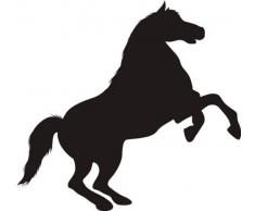 INDIGOS 4051095056522 Wandtattoo W618 Pferd 80 x 44 cm, Wandaufkleber in 3 Größen, schwarz