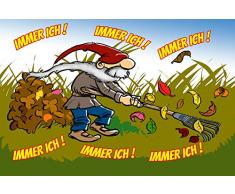 Schatzmix Spruch Immer ich Gartenzwerg Metallschild 20x30 Deko tin Sign Blechschild, Blech, Mehrfarbig, 20x30 cm