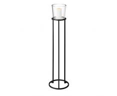 Blomus Nero Standleuchter, Metall, schwarz, H 108 cm, Ø 26 cm