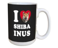 Tree Free ohne LM45119 15 oz, Spielteppich, Motiv Shiba Inus I Heart Tasse aus Keramik mit Griff, Standardgröße