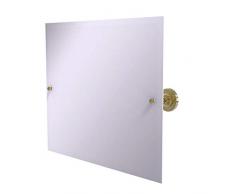 Allied Brass Frameless Landscape Rectangular Tilt Mirror with Beveled Edge Wandspiegel, Messing unlackiert