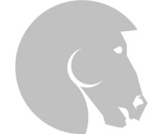 INDIGOS 4051095054955 Wandtattoo W615 Pferd 80 x 44 cm, Wandaufkleber in 3 Größen, silber