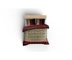 Eponj Home Steppdecke King Size 240 x 220 cm Marrone Beige Rosso