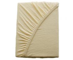 Kinzler C-10047/01 Mikrofaser Frottee Spannbetttuch Uni, 180x200 cm, natur