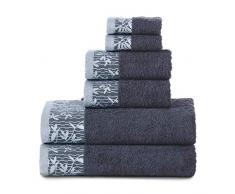 Superior Handtuch-Set aus 100% hochwertiger Baumwolle, weich und saugfähig 6-Piece Marineblau