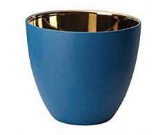 ASA Lights Windlicht, Porzellan, Blau, 6,4 cm Höhe / 7,2 cm Durchmesser