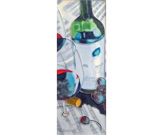 Weinglas, Weintrauben, Keramik, Fliesen, 6 x 16