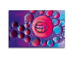 Premium Textil-Leinwand 120 x 80 cm Quer-Format Farbrausch mit Öl und Wasser | Wandbild, HD-Bild auf Keilrahmen, Fertigbild auf hochwertigem Vlies, Leinwanddruck von Veronika Rix