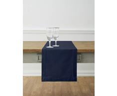 Solino Home Tischläufer, Serviette und Platzdeckchen aus Baumwolle 14 x 108 Inch Navy