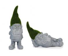 Unbekannt Sunny Toys Gartenzwerg, Polyresin, Grün, 7 x 7 x 19 cm, 2-Einheiten