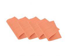 Venilia Orange Tischset Platzset Tischwäsche Platzdeckchen für Esszimmer gewebt MESH Wellen-Muster Gewebe 4er Set Vinyl, 4 Stk. 45 x 30 cm, 59016, Kunststoff