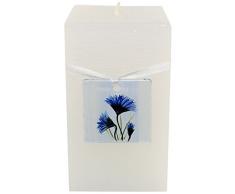 Magic Candle World Lanterns, Fusing-Glas Kollektion Kerze. Frühlings - Sommer Deko. Handbemaltes Schmelzglas mit Chabern Motiv. Blumenmotiv, Garten und Grill Deko.