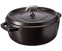Staub Cochon Cocotte flach breit rund 6-quart matte black