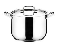 Kochtopf Edelstahl komplett aus Edelstahl 18/10 von hoher Qualität. Elegantes Hohe Leistung von Kochfeld und Lebensdauer. Spezialfonds Gekapselter A Drei Schichten (acciaio-alluminio-acciaio), passend für jeden Kochfeld-. Hochglanzpoliert es