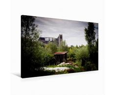 Premium Textil-Leinwand 75 x 50 cm Quer-Format Bourges, Gärten in der Stadt | Wandbild, HD-Bild auf Keilrahmen, Fertigbild auf hochwertigem Vlies, Leinwanddruck von Alain Gaymard