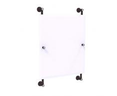 Allied Brass Carolina Crystal Collection Rectangular Frameless Rail Mounted Mirror Wandspiegel, Antique Bronze