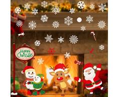 ORIY Fensteraufkleber, Weihnachtsdesign, DIY Wand-Tür-Wandbild, Aufkleber, entfernbar, Weihnachts-/Urlaubs-/Winter-Wunderland-Dekorationen, Dekorationen für Partys usw. 811