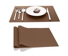 IPHOX Große Silikonmatten Tischmatten Platzsets Arbeitsplattenschutz 44,7 x 32,6 x 1 mm, 2 Stück Coffee