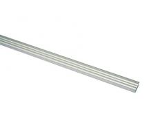 GARDINIA Unterprofil für Flächenvorhang Atlanta, Inkl. Innenliegendem Fixierungsprofil, Länge: 60 cm, Zum Schrauben, Aluminium, Silber