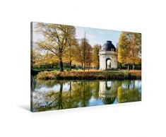 Calvendo Premium Textil-Leinwand 90 cm x 60 cm quer, Pavillon - Südöstliche Ecke des Gartens | Wandbild, Bild auf Keilrahmen, Fertigbild auf echter Leinwand. Herrenhäuser Gärten Hannover Orte Orte