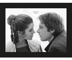 Komar Wandbild Star Wars Classic Leia Han Love | Kinderzimmer, Jugendzimmer, Dekoration, Kunstdruck | ohne Rahmen | WB124-40x30 | Größe: 40 x 30 cm (Breite x Höhe)
