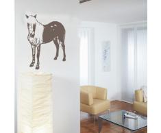 INDIGOS 4052166105316 Wandtattoo w527 Pferd / Pony Wandaufkleber, 96 x 69 cm, braun