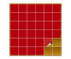 FoLIESEN Fliesenaufkleber fÃ¼r Bad und KÃ¼che - 10x10 cm - rot glÃ¤nzend - 600 Fliesensticker fÃ¼r Wandfliesen