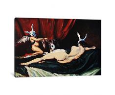 iCanvasART 1 Stück rabbenus Sie an, Spiegel Leinwand Print von Hillary weiß 0.75 by 26 by 40-Inch