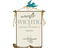 Indigos 4051719730555 Wandtattoo MF155 wunderschÃ¶nes Tribal Ornament Pflanze Blumen wichtig nicht aufhÃ¶rt fragen albert einstein 80 x 55 cm