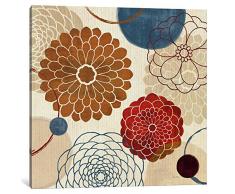 iCanvasART 1 Stück Abstrakt Bouquet II Leinwand Kunstdruck Véronique, 45,7 x 45,7 cm/3,8 cm Tiefe