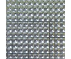 Fensterfolie statisch Vitrostatic Karo 3D Sichtschutz Folie, PVC, ohne Phthalate, transparent, 67,5cm x 1,5m, 200µm (Stärke: 0,2mm), Venilia 53250