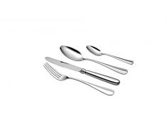 Mäser 931287 Baguette 24-teilige Besteckgarnitur, Nickel-Chromstal Besteck-Set für 6 Personen, Silber