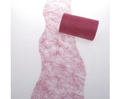 Deko AS GmbH Sizoflor Tischband Wellenschnitt Karminrot ca. 12,5 cm Rolle 25 Meter - 60w-125-25-013