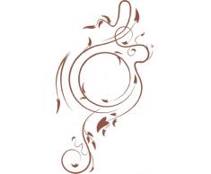 INDIGOS 4051095040354 Wandtattoo W343 Ranken Pflanzen Wandauskleber in 3 Größen, 80 x 45 cm, braun