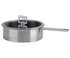 Cristel - SAUTEUSE 26 CM STRATE FIXE EXCA L FOND ENV + COUV PLAT VERRE BOUTON RABATTABLE - Cristel - S26SFE