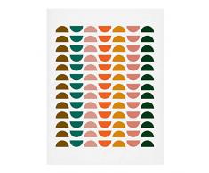 Society6 June Journal Retro Geometrics Kunstdruck, Mehrfarbig, 8x10