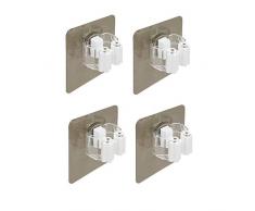 Besen Mop Halter, nenxen Besen Gripper hält selbstklebend Wiederverwendbar kein Bohren Super rutschsicher, Wand montiert Aufbewahrung Rack Speicherung und Organisation für Ihr Zuhause, Küche und Kleiderschrank