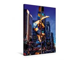 Premium Textil-Leinwand 50 x 75 cm Hoch-Format Poledance on the Streets of New York | Wandbild, HD-Bild auf Keilrahmen, Fertigbild auf hochwertigem Vlies, Leinwanddruck von Dirk Meutzner