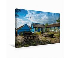 Premium Textil-Leinwand 45 x 30 cm Quer-Format Landhaus im Donaudelta | Wandbild, HD-Bild auf Keilrahmen, Fertigbild auf hochwertigem Vlies, Leinwanddruck von Photo4emotion.com