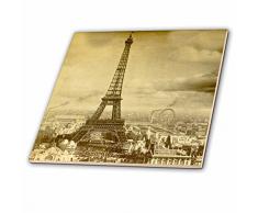 3dRose LLC Eiffelturm Paris Frankreich 1889 Sepia Ton 6 Keramik Fliesen
