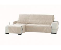 Eysa Zoco Nicht elastisch Sofa überwurf Chaise Longue Links, frontalsicht, Chenille, Beige, 29 x 9 x 37 cm