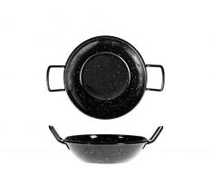 La Schale 16 cm aus Edelstahl mit emaillierter Bratpfanne, 2 Griffe, Schwarz