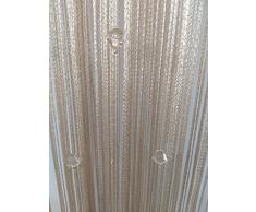 Eve Split Dekorative Fadenvorhang Wand Panel Fransen Fenster Raumteiler Rollo für Hochzeit kaffee Haus Restaurant Teile Kristall Quaste Bildschirm Home Dekoration Champagne002