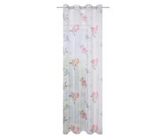 Home Fashion Ösenschal Voile Druck Rose, Polyester, 245 x 140 cm