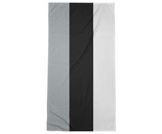 ArtVerse NFS Oakland Football Stripes Strandtuch, Mikrofaser, 36 x 72 cm, Schwarz