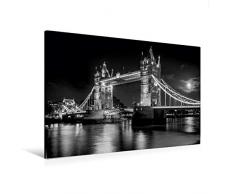 Calvendo Premium Textil-Leinwand 120 cm x 80 cm quer, EIN Motiv aus dem Kalender London Stadt an der Themse | Wandbild, Bild auf Keilrahmen, Fertigbild auf echter Leinwand, Leinwanddruck Orte Orte