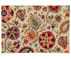Viva ABC Teppich Tangeri 1 weiß 133 x 190 cm, Synthetikfaser, Multicolored, 190 x 133 x 1.7 cm