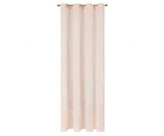 Design91 Glatt Transparent 8 Ösen Fluorisierende Schmetterlinge Vorhänge Gardinen Modern Schlicht Schlafzimmer Kinderzimmer Wohnzimmer, Rosa, 140X250cm