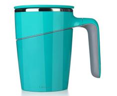 Lifemax Verschütten Vakuum Becher, Plastic-p, Plastik, türkis, 10 x 13.5 x 14 cm