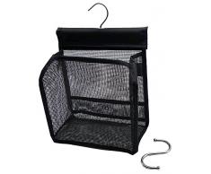alyer Aufhängen Mini Aufbewahrungskorb, großes Fassungsvermögen Mesh Dusche Caddy, schwarz schwarz